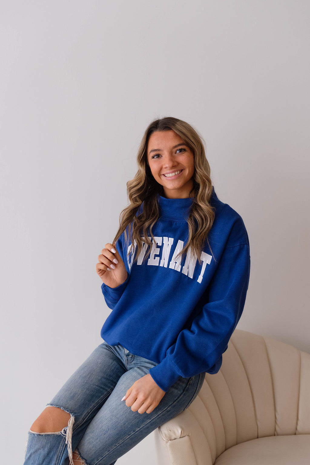 Covenant Blue Mockneck