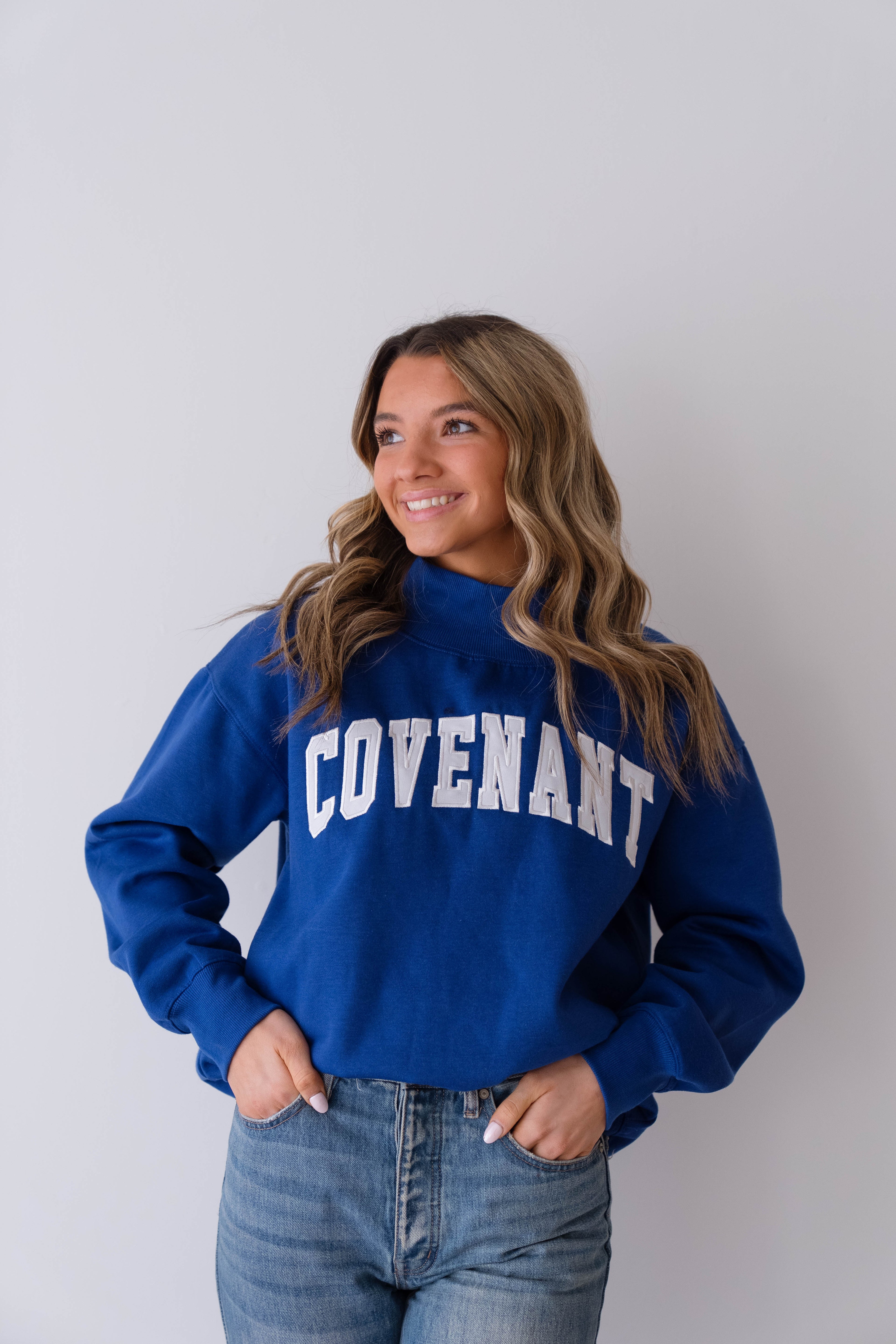 Covenant Blue Mockneck