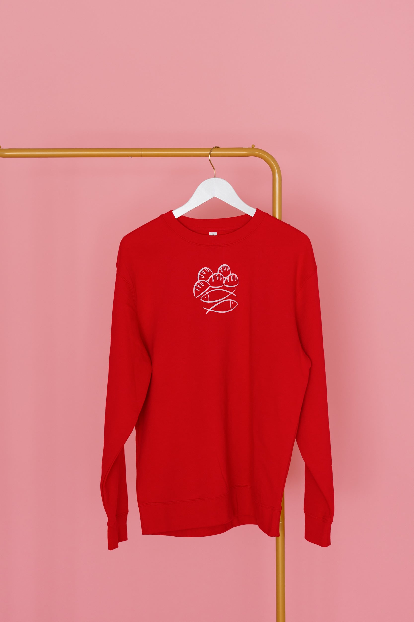 A LOT WITH LITTLE CREWNECK - RED